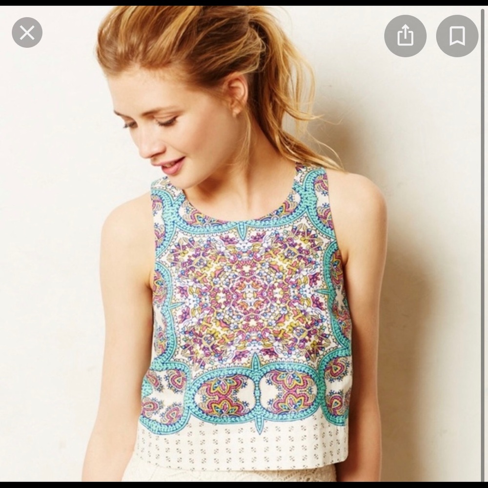 Anthropologie Maeve crop top size 8